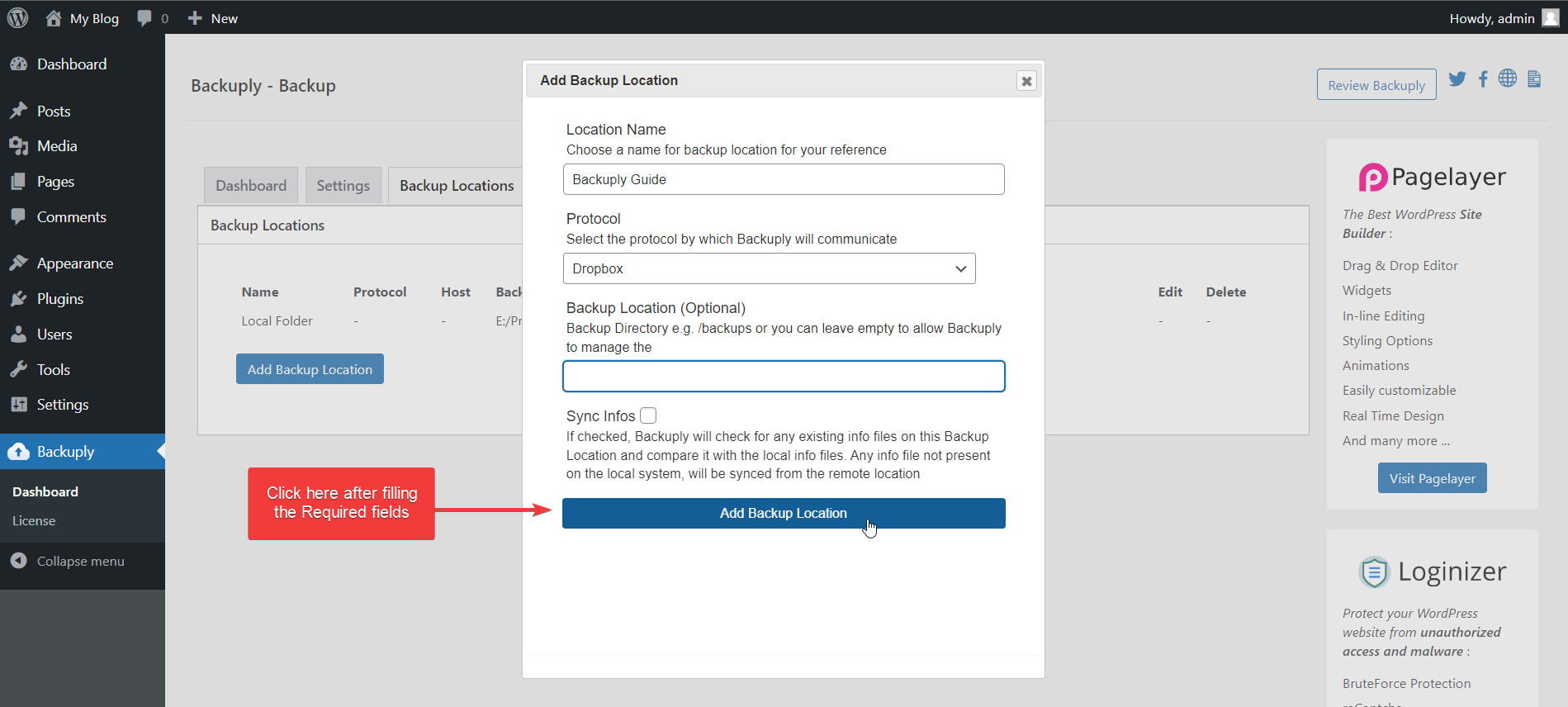 Adding Dropbox