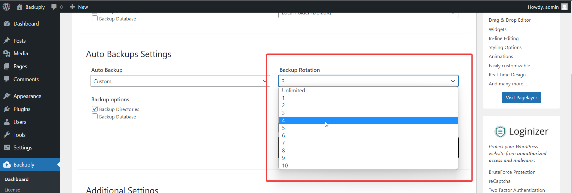 Backup Rotation Options Backup Rotation Options
