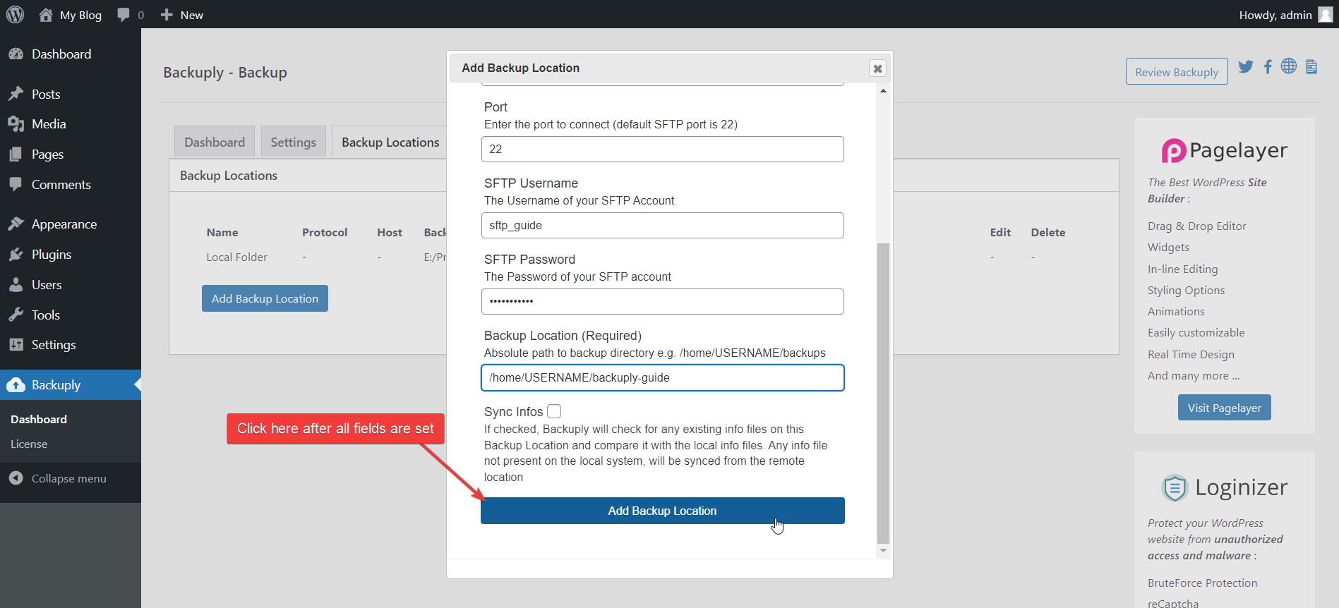 Adding SFTP
