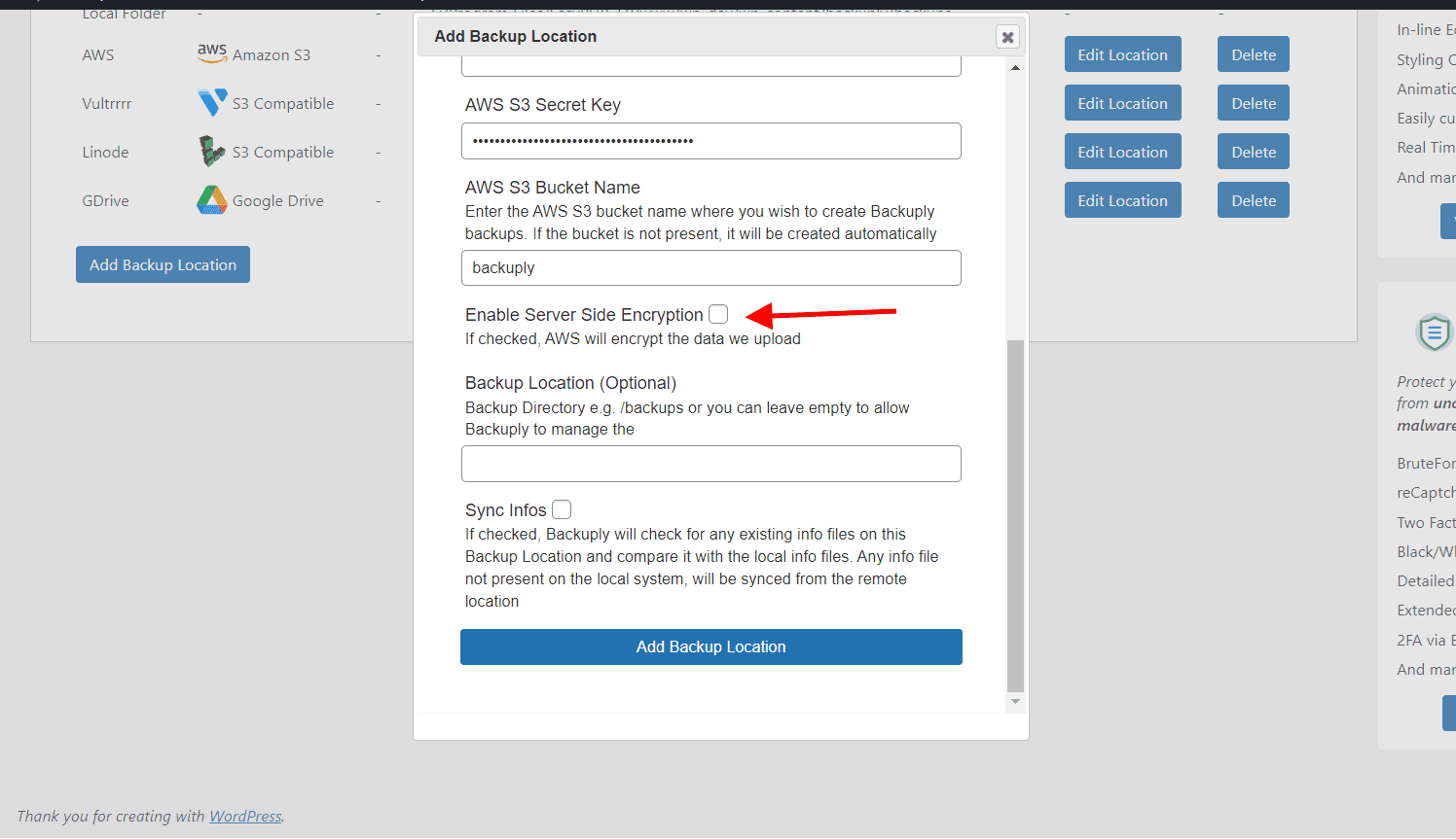 AWS S3 SSE Option AWS S3 SSE Option