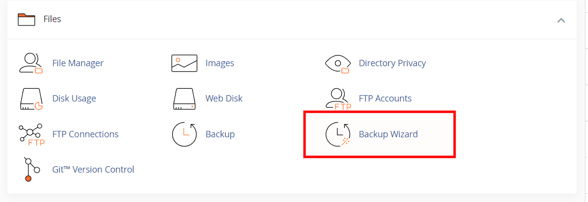 cPanel Backup Wizard cPanel Backup Wizard