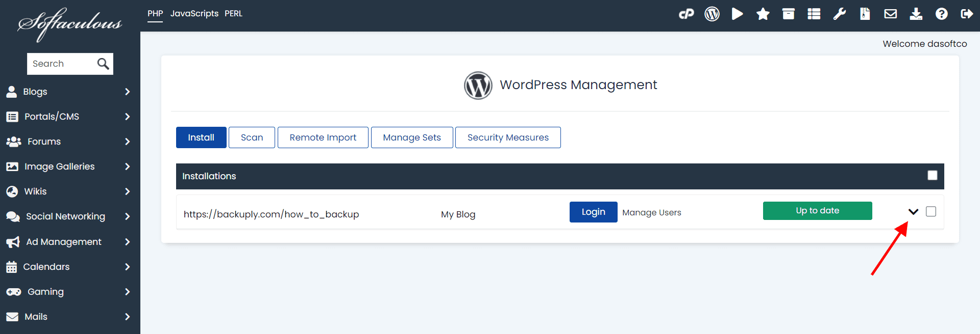 Expand Site Option Expand Site Option