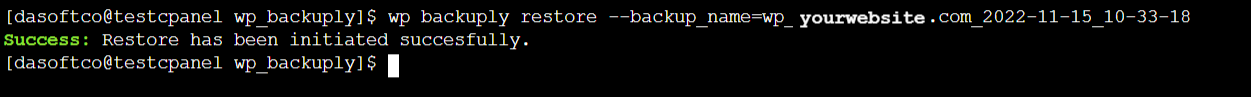 Restore Website using WP-CLI Restore Website using WP-CLI