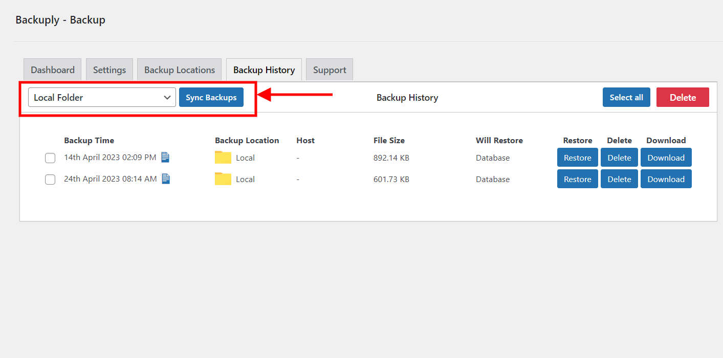 Sync Local Backups Sync Local Backups