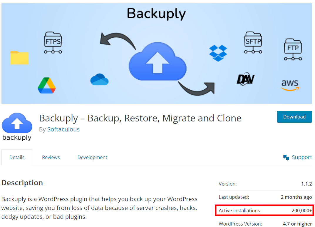 Backuply 200k Stats Backuply 200k Stats